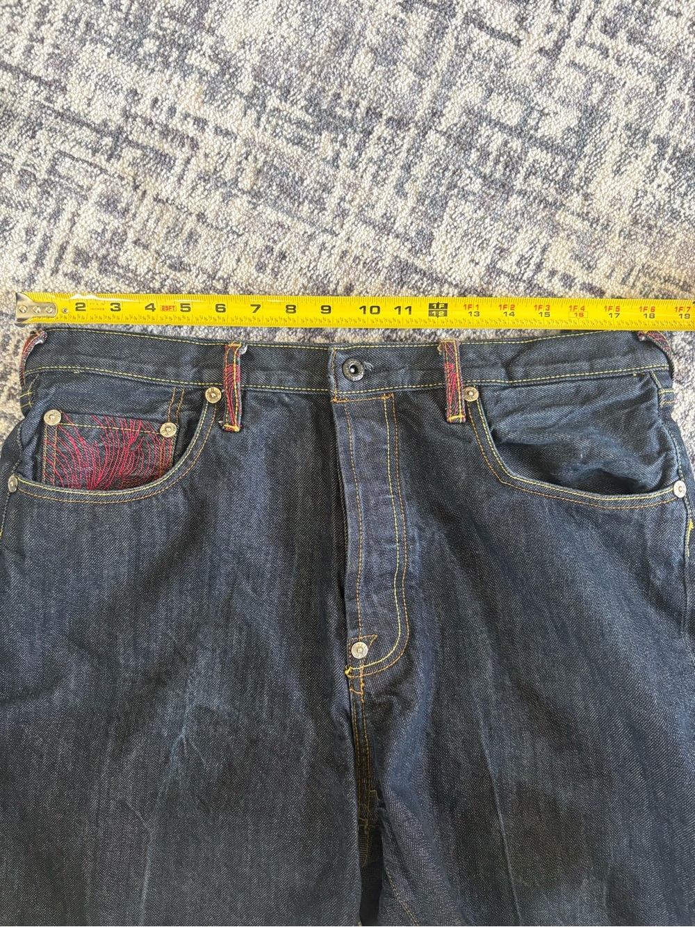 Men's Dark Wash Denim Jean Shorts - Classic Relaxed Fit - Picture 6 of 14
